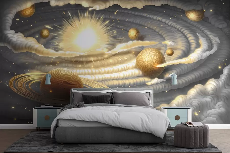 Fototapetes Debesu ķermeņu kosmiskā deja w01967