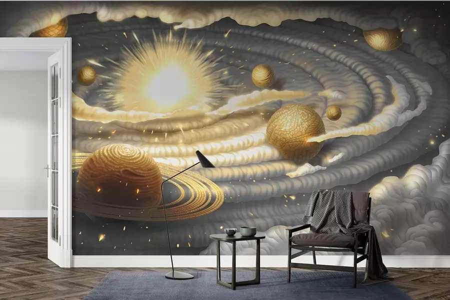 Fototapetes Debesu ķermeņu kosmiskā deja w01967