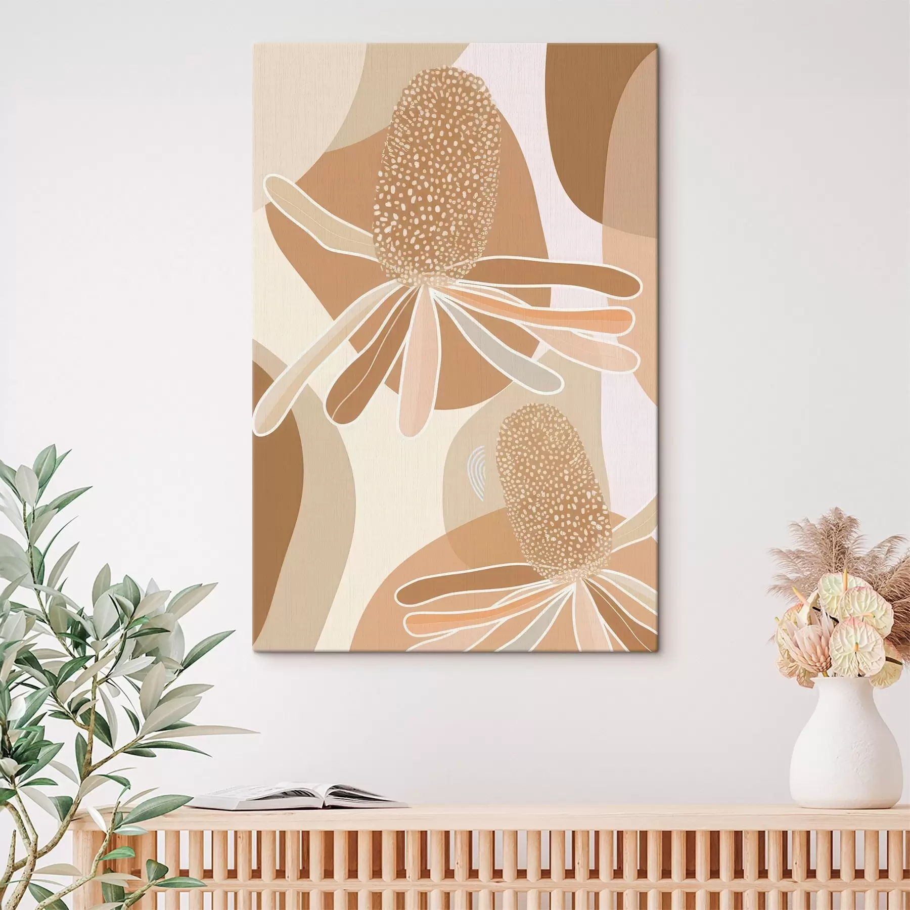 Glezna Abstraktas protejas ziedi s46992