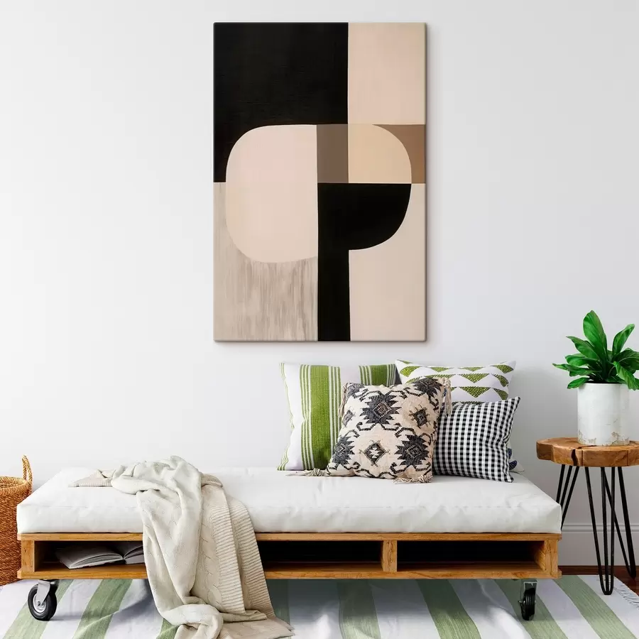 Glezna Monochromatiska ģeometriska abstrakcija s46993