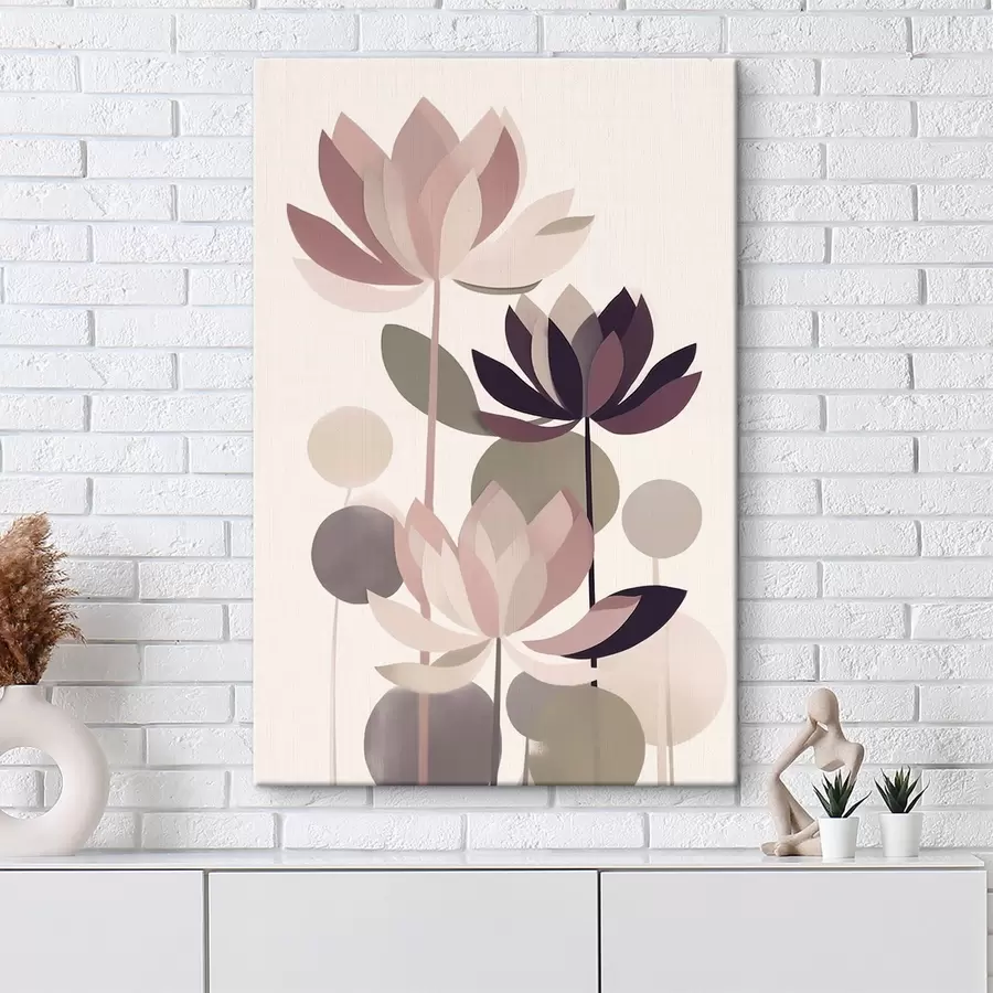 Glezna Abstraktas lotosa ziedi s46998