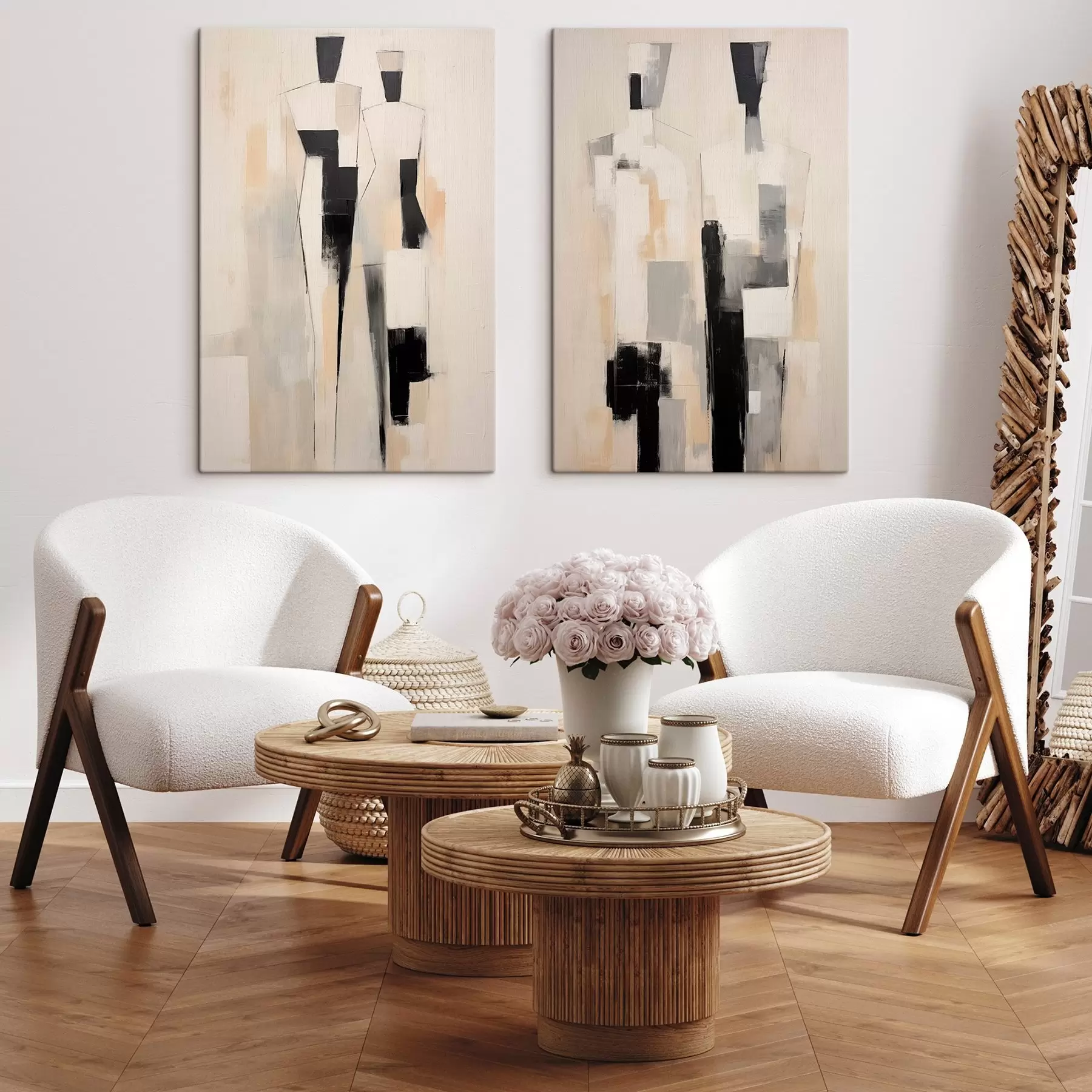 Glezna Abstrakts pāris m01111