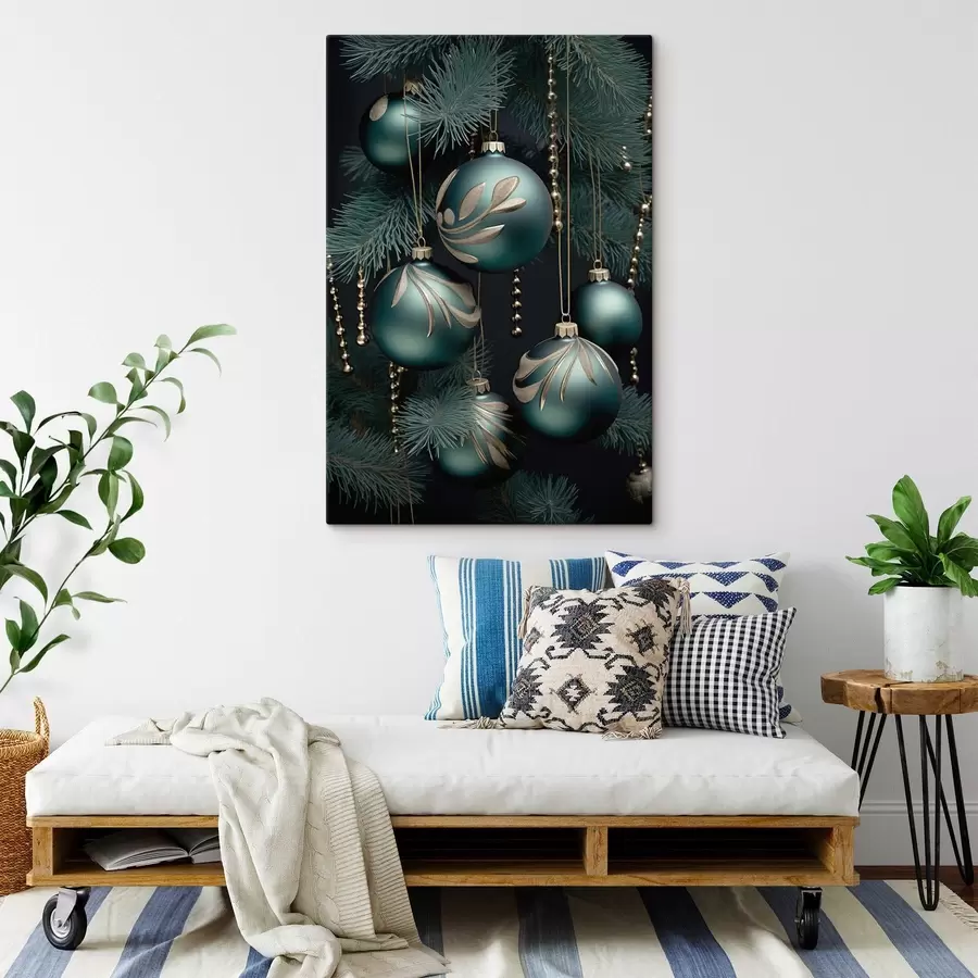 Glezna Jaungada rotājumi uz eglītes s46979