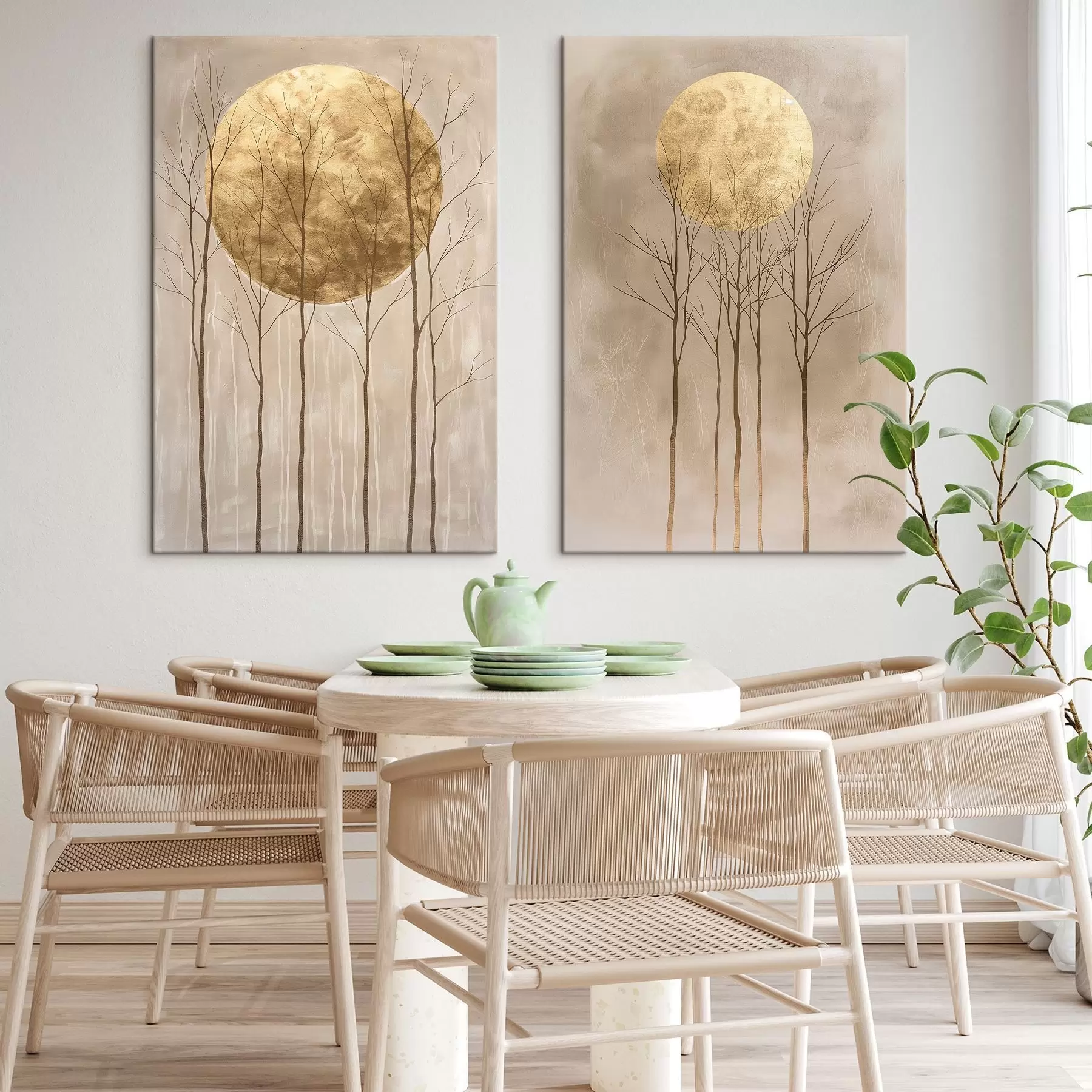 Glezna Delikāti koki un aplis m01137