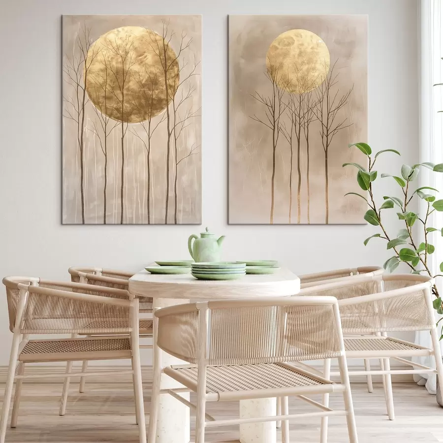 Glezna Delikāti koki un aplis m01137