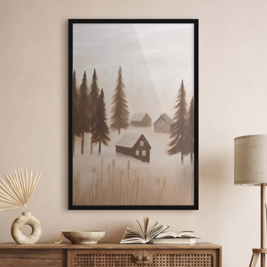 Fototapetes Mājas mežā f47077