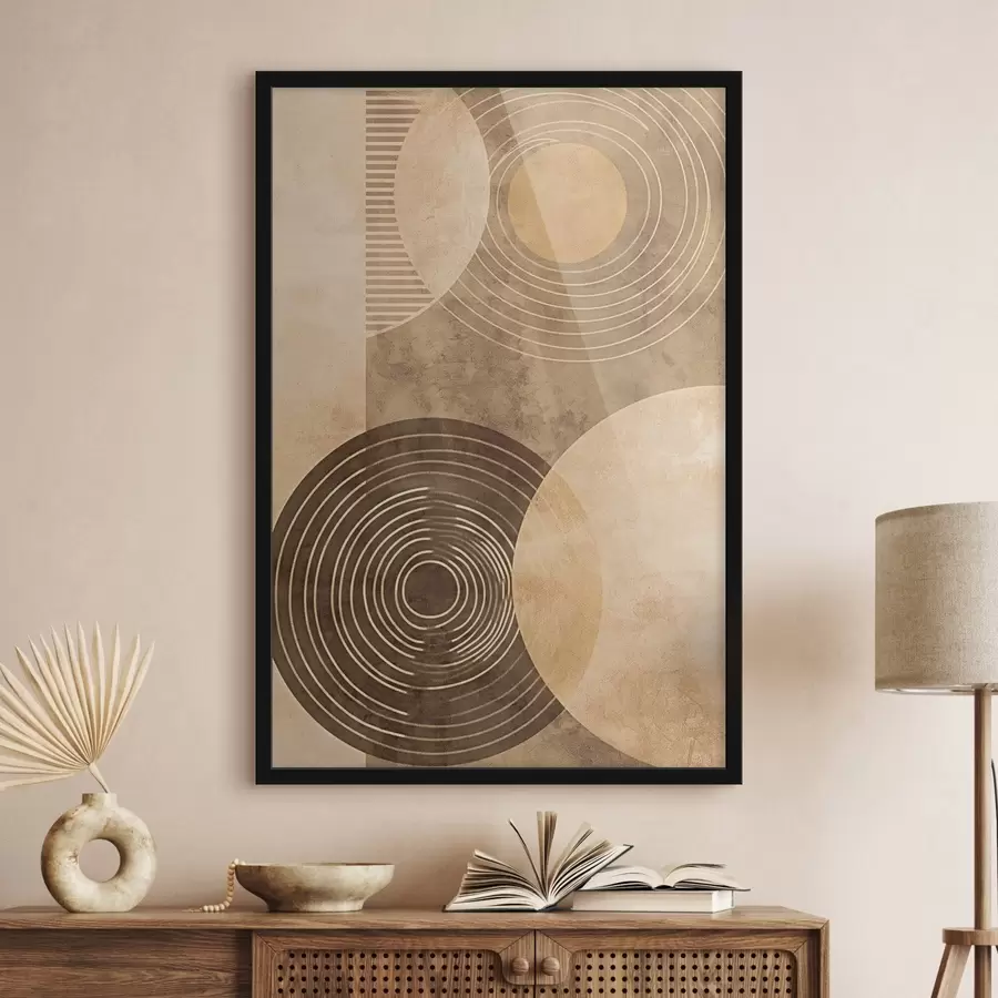 Fototapetes Apļi neitrālās krāsās f47082