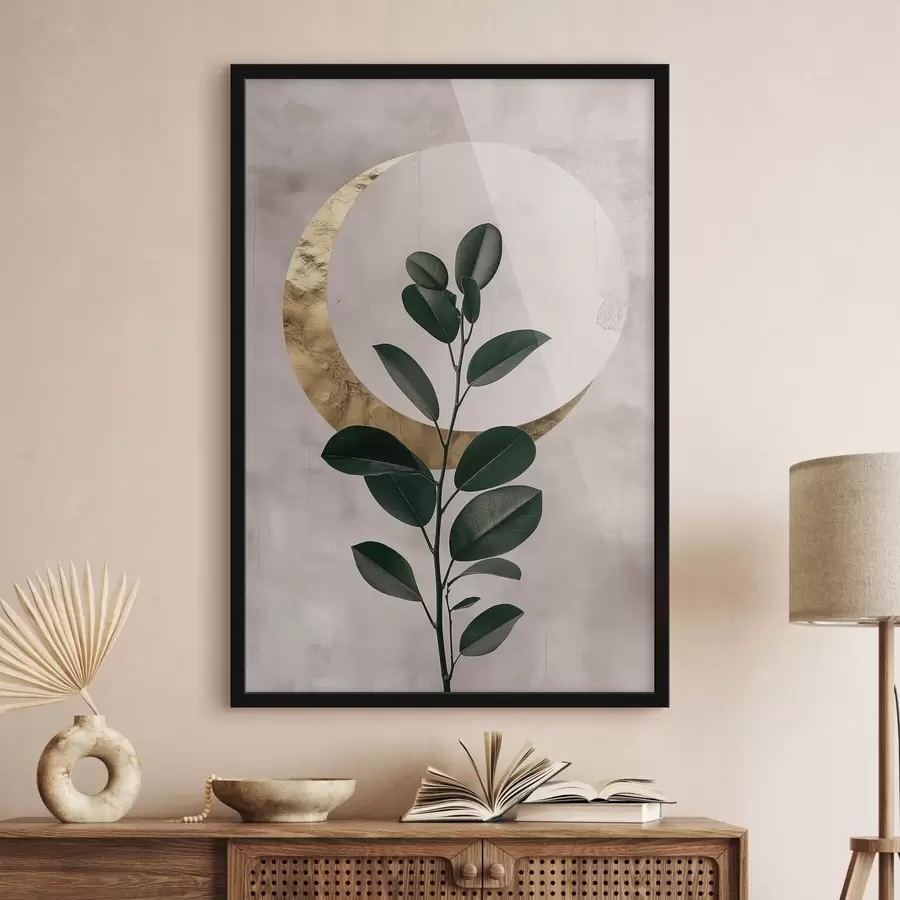 Fototapetes Lapas un pusmēness f47085