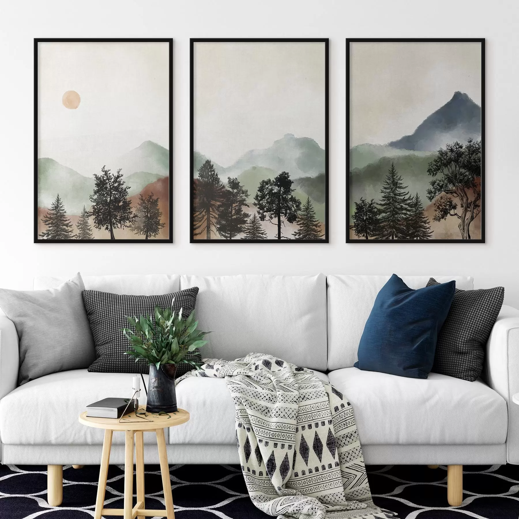 Fototapetes Mierīga ainava maigās krāsās d00243