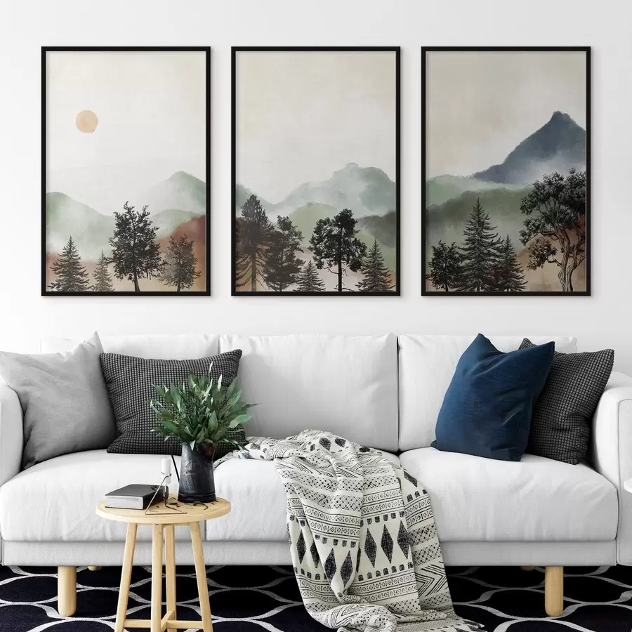 Fototapetes Mierīga ainava maigās krāsās d00243