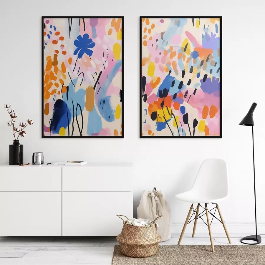 Fototapetes Spilgtas krāsas, kas harmoniski dejo d00268