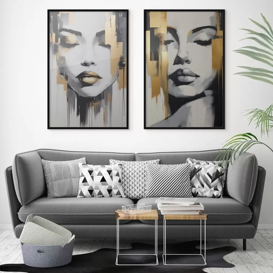 Fototapetes Abstraktas sieviešu sejas d00376