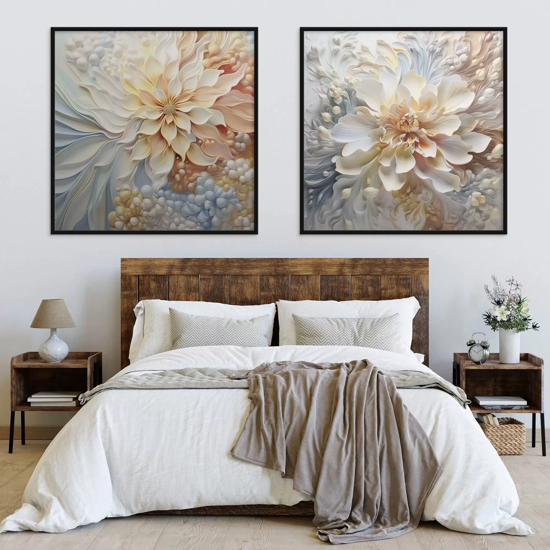 Fototapetes Lieli abstrakti neparasti ziedi d00380