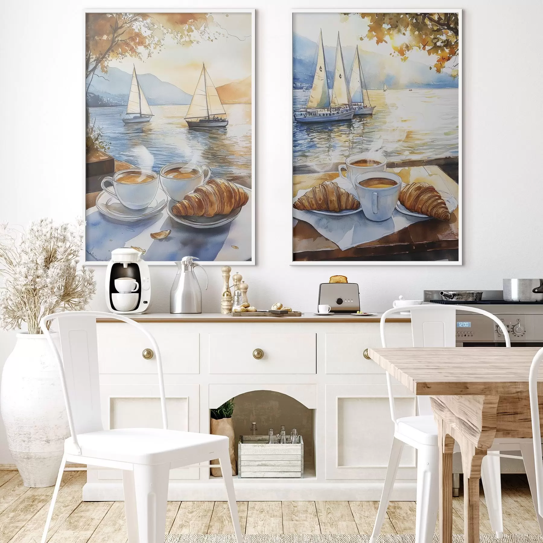 Fototapetes Saulriets uz ezera ar kafiju, buru laivas, daba, ceļojumi d00407