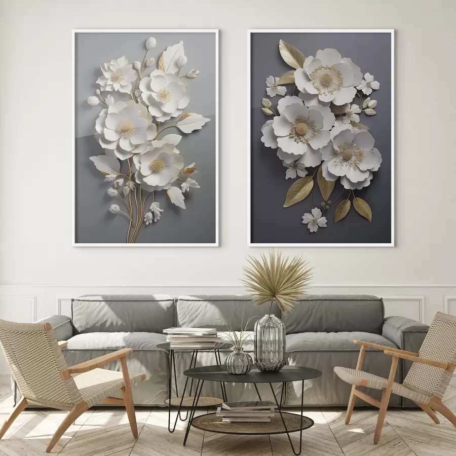 Fototapetes Ziedu zaru kompozīcija uz tumša fona d00423