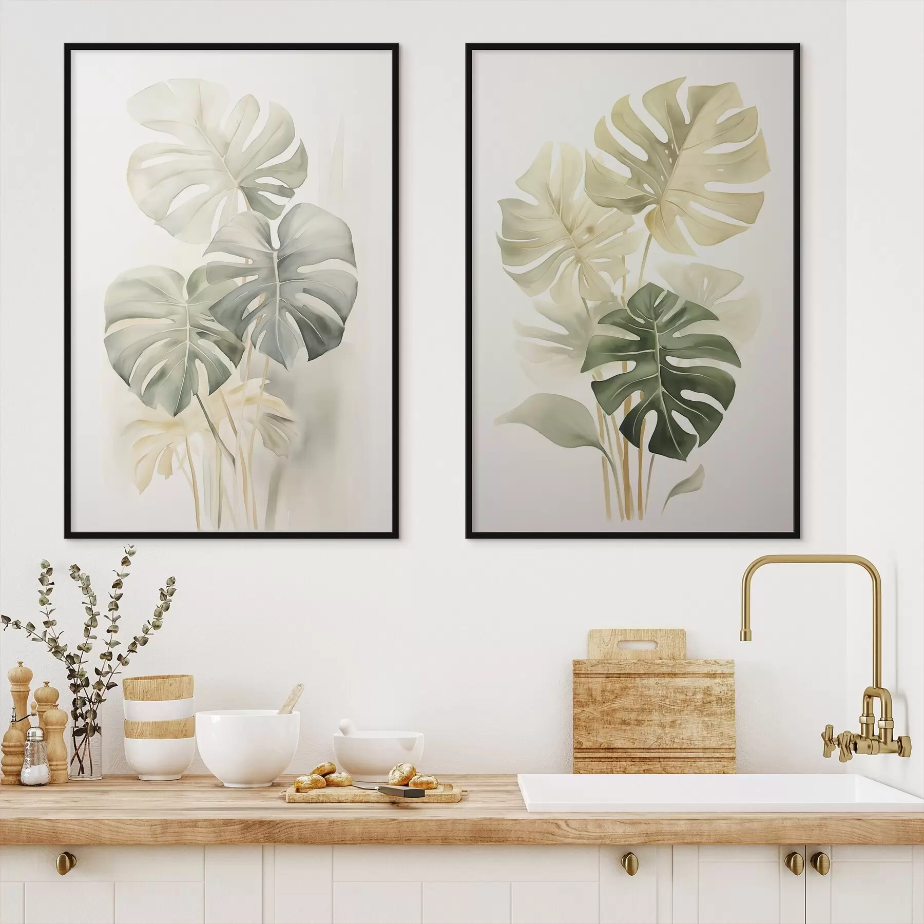 Fototapetes Monstera lapas, tropu lapas d00429