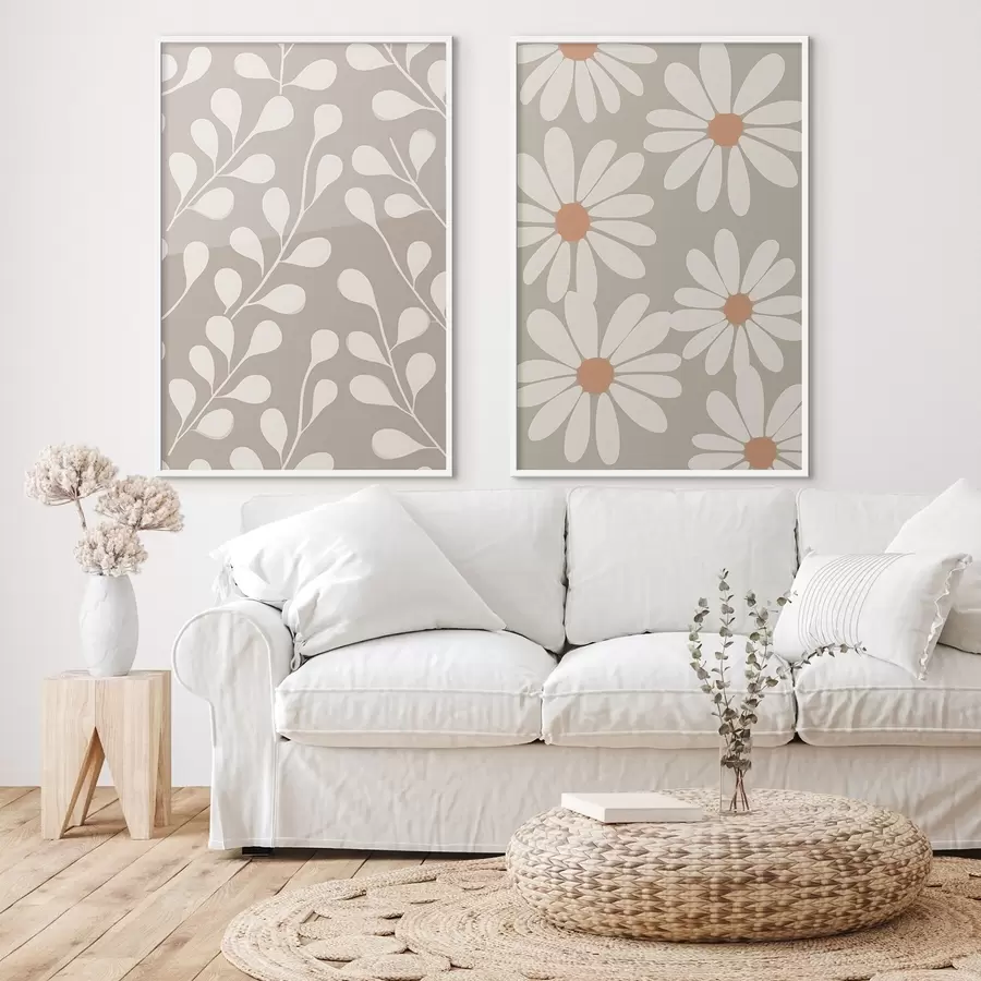 Fototapetes Zari un margrietiņas d00510