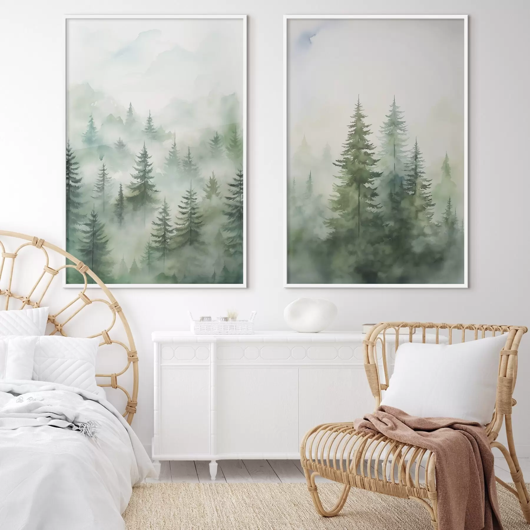 Fototapetes Mežs miglā d00534