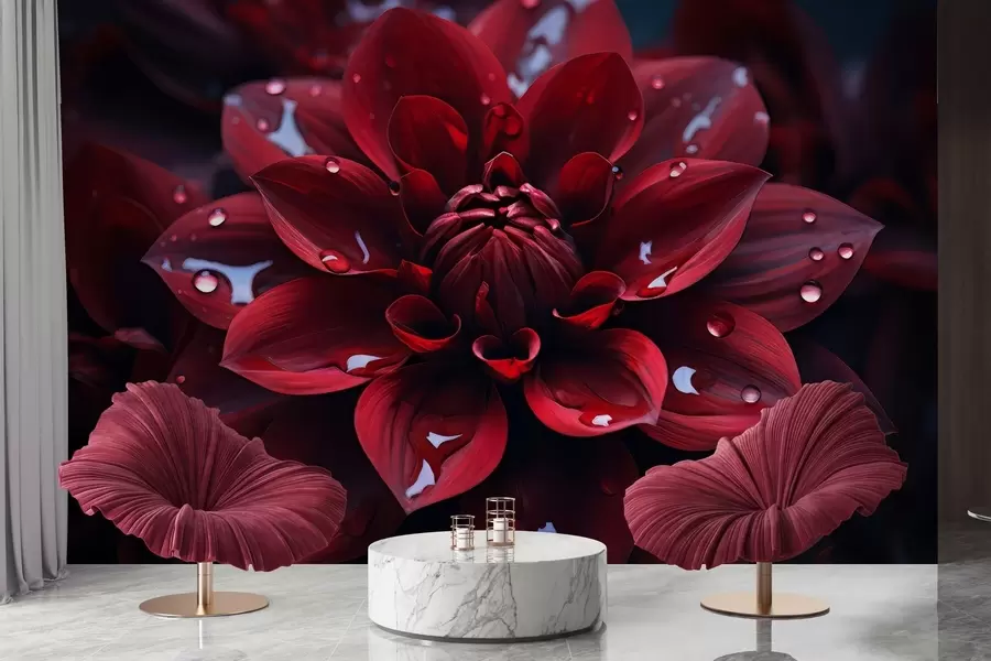 Fototapetes Sulaīga krizantēma w05057