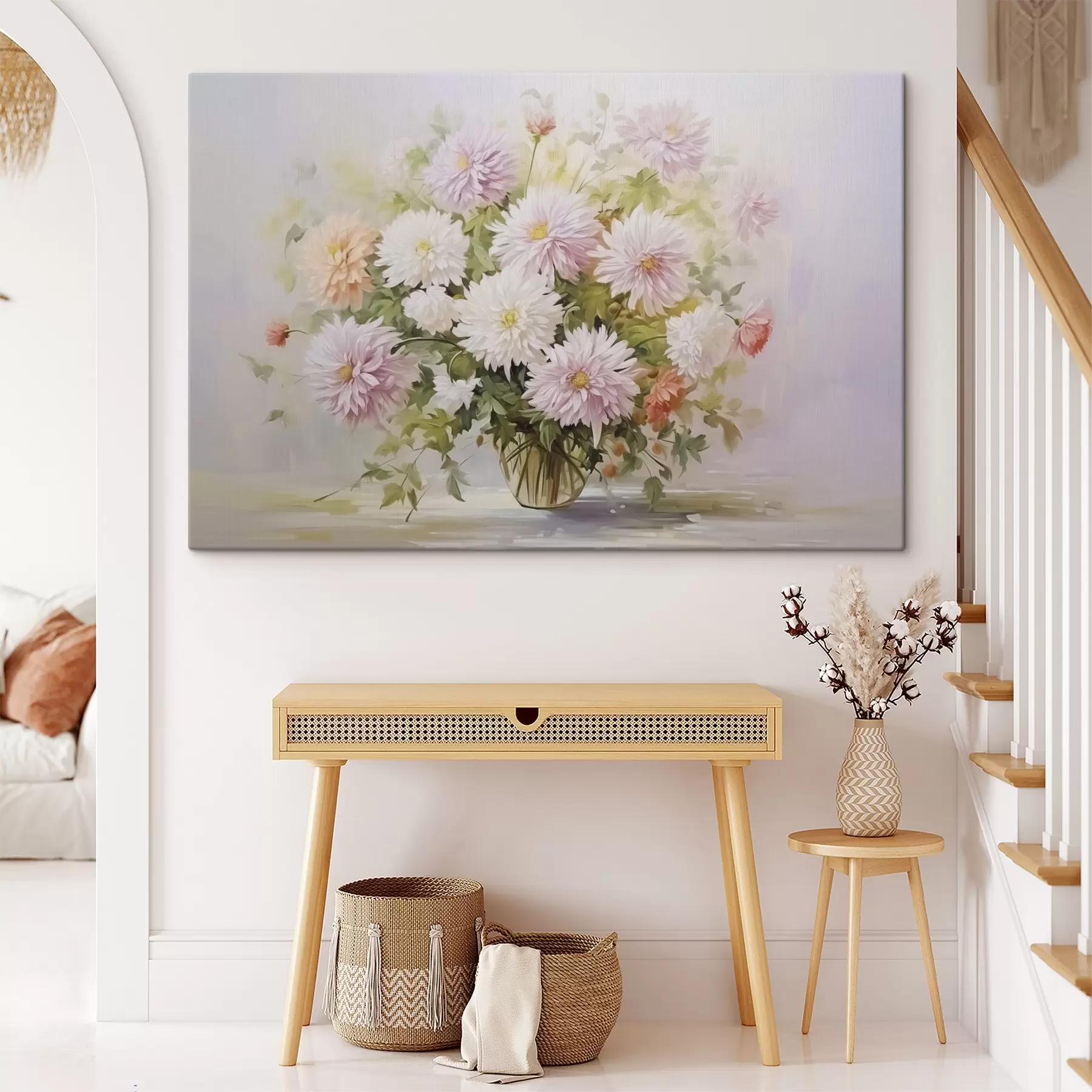 Glezna Krizantēmas puķu podā s47154