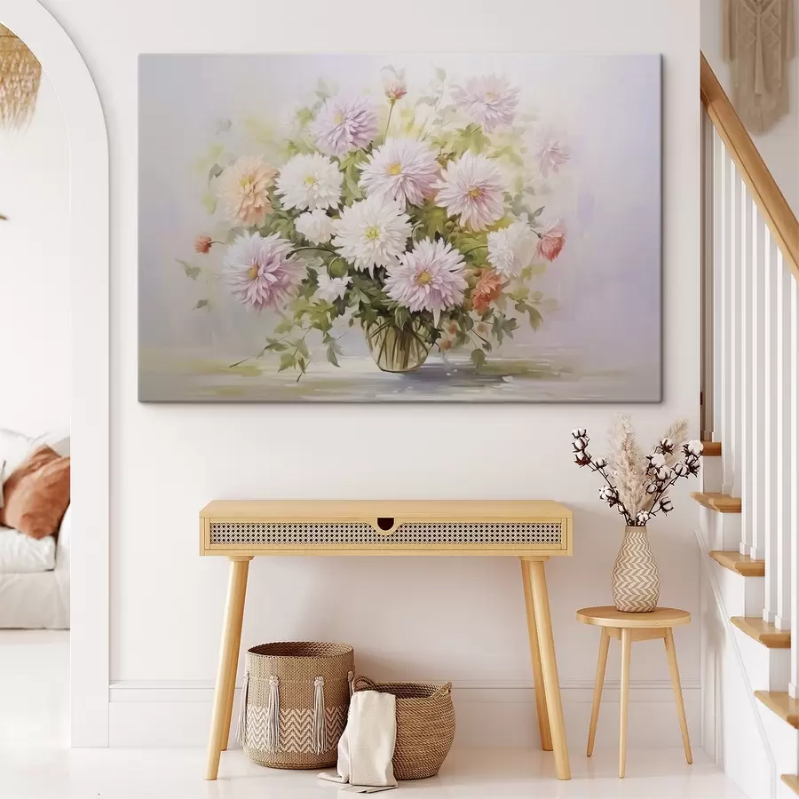 Glezna Krizantēmas puķu podā s47154