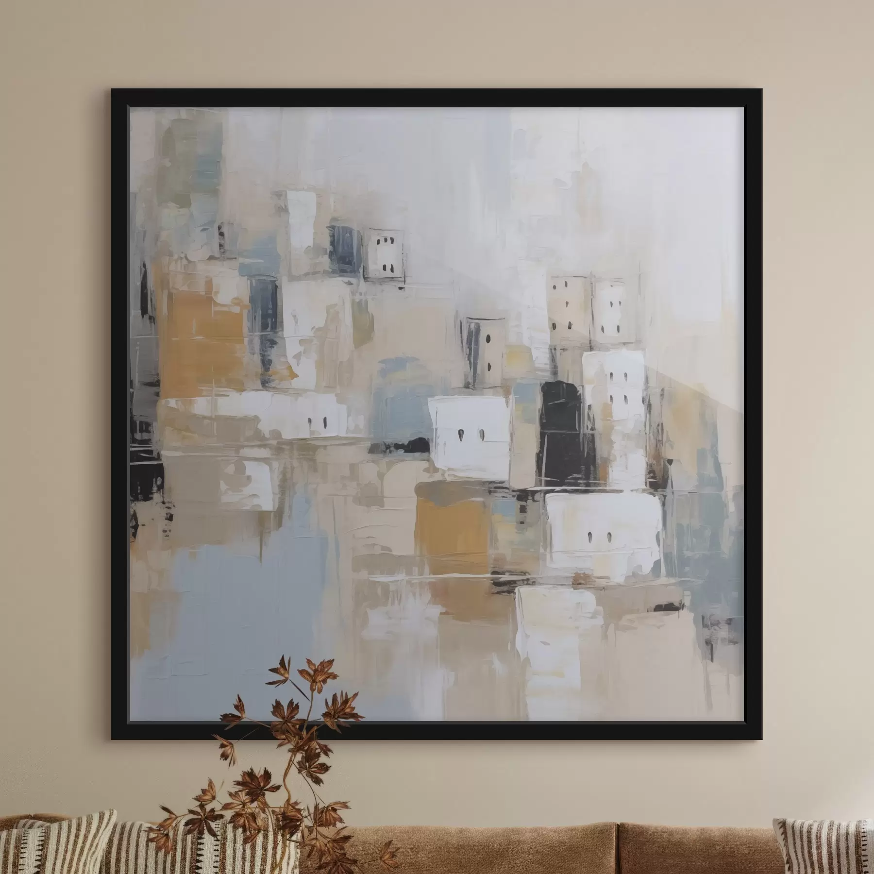 Fototapetes Abstrakta pilsētas imitācija glezniecībā f47242