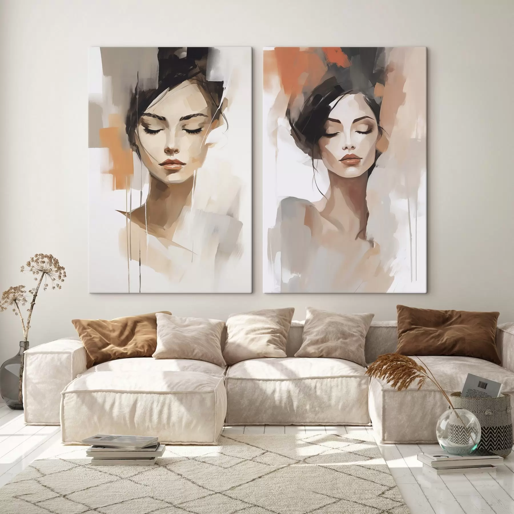 Glezna Abstrakts meitenes portrets m01159