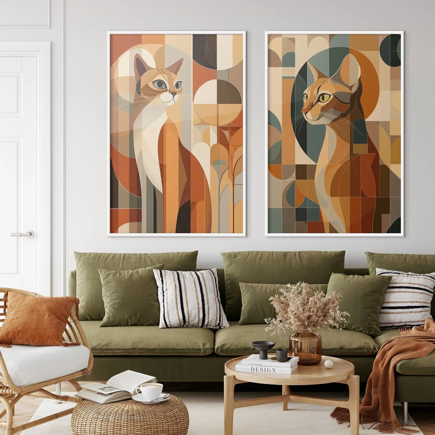 Fototapetes Abstraktas kaķi d00841