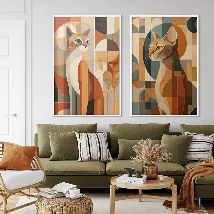 Fototapetes Abstraktas kaķi d00841