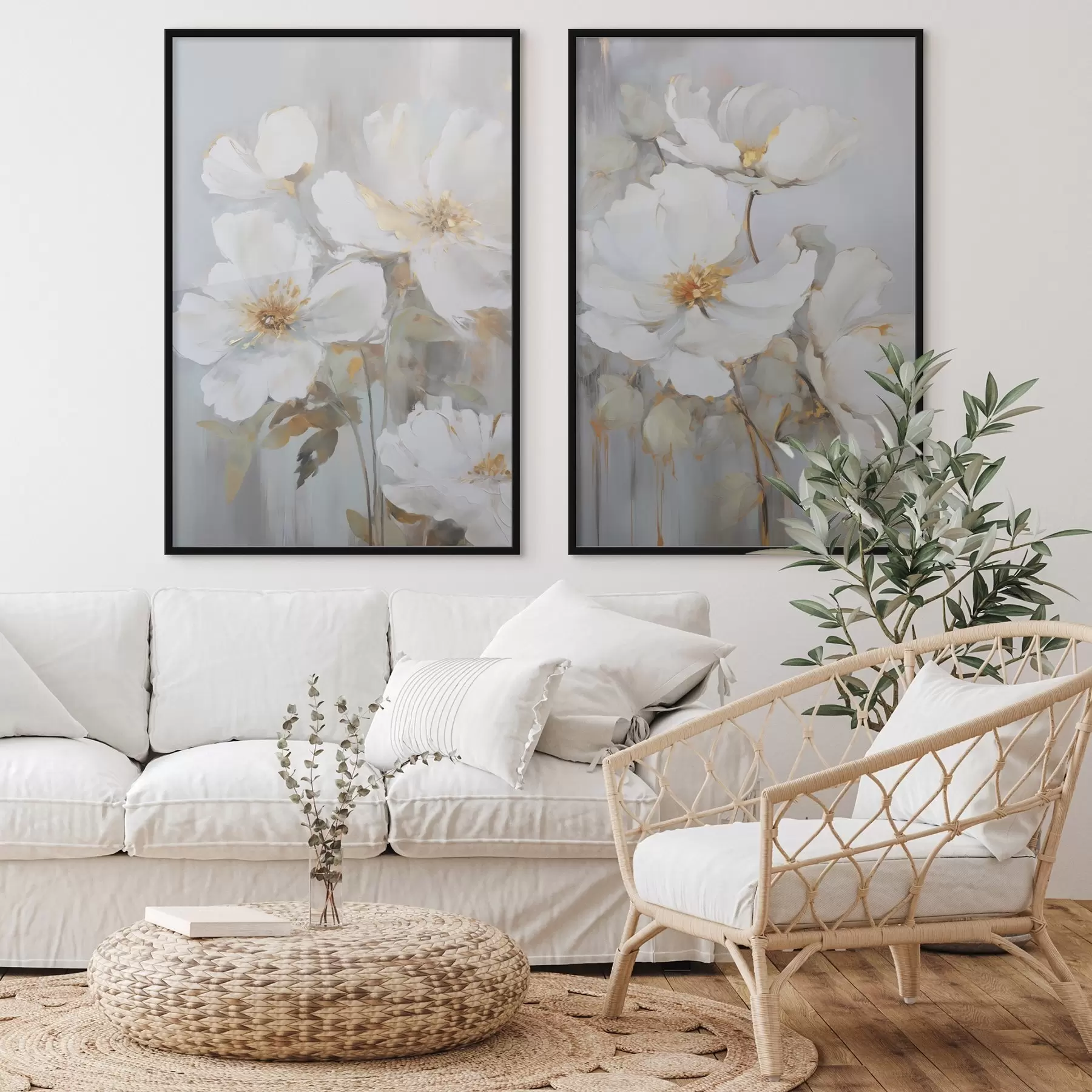 Fototapetes Abstraktu ziedu imitācija glezniecībā d00906