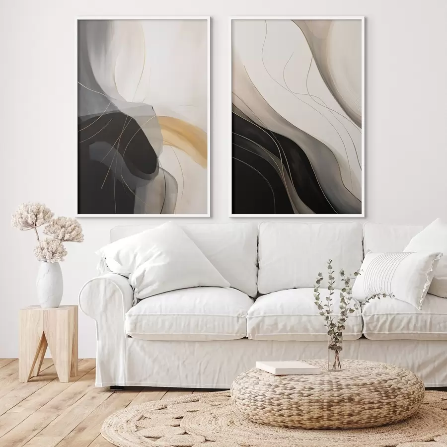 Fototapetes Monochromatiskas līknes ar smalkām metāla šķiedrām d00972