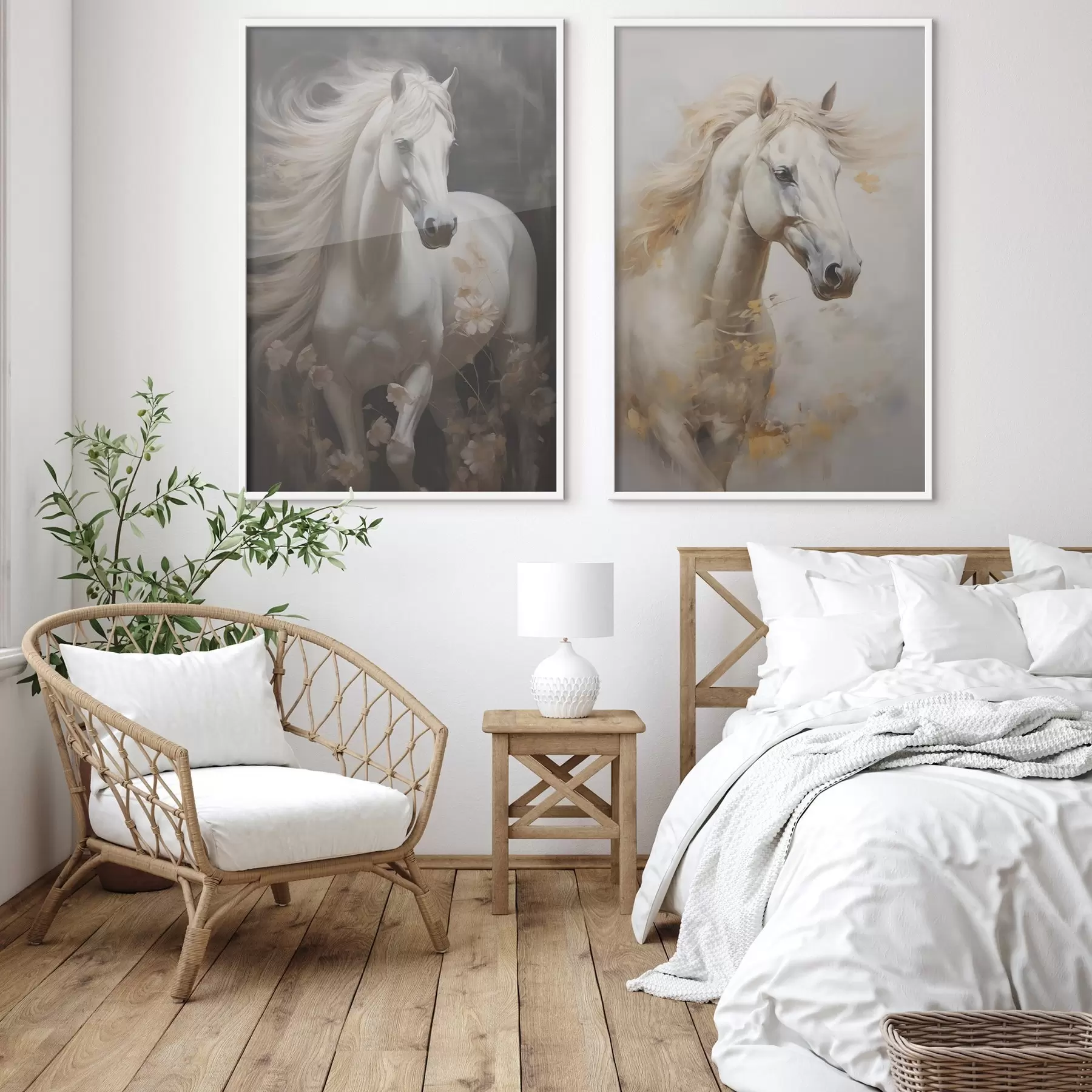 Fototapetes Zirga imitācija glezniecībā d01000