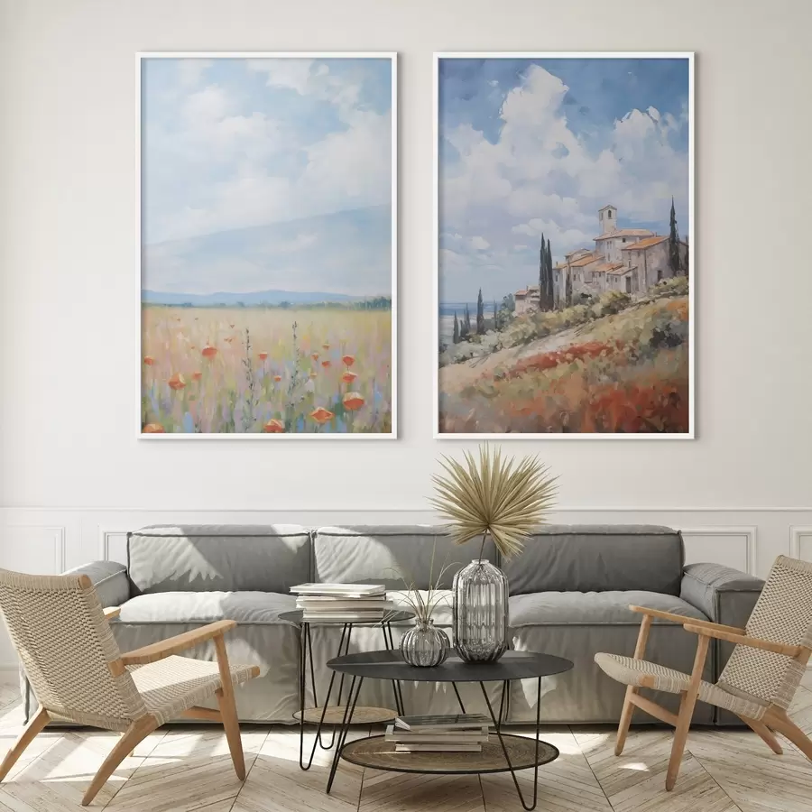 Fototapetes Lauku ainavas imitācija glezniecībā d01018