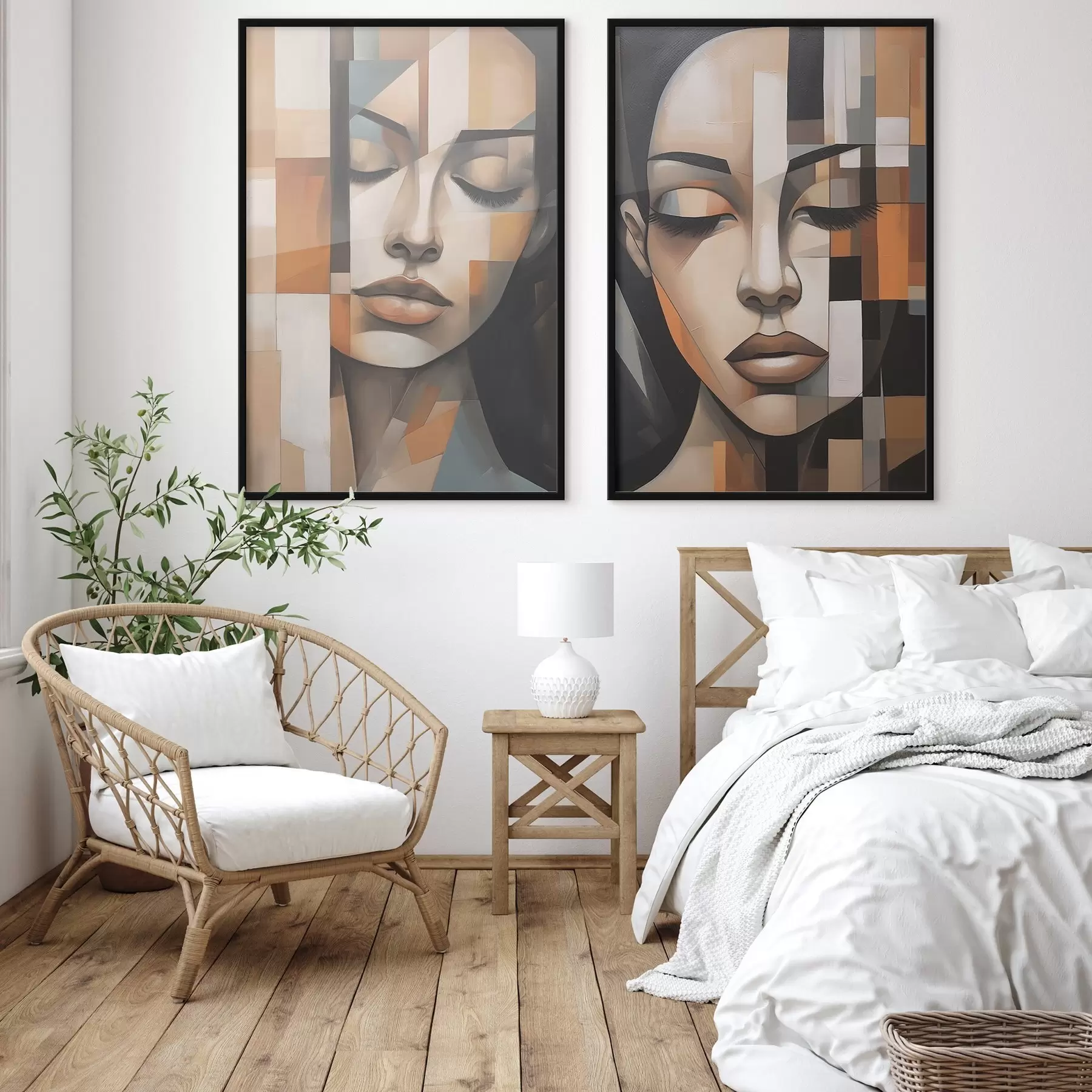 Fototapetes Kubisma stila sievietes portrets d01023