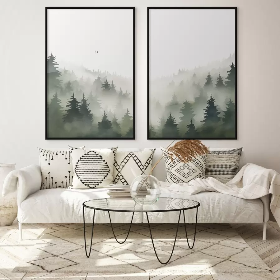 Fototapetes Miglas mežs d01061