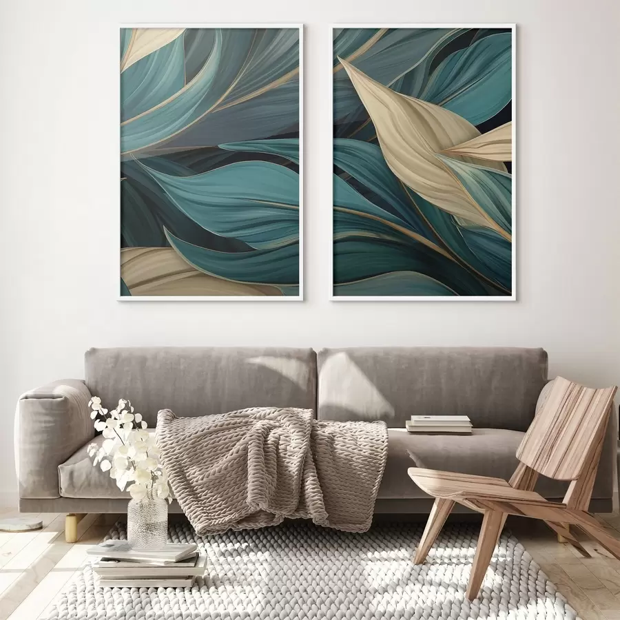 Fototapetes Zaļas abstrakcijas lapas d01063