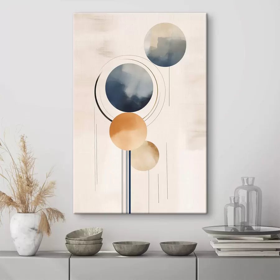Glezna Abstrakcija ar sfērām s47100