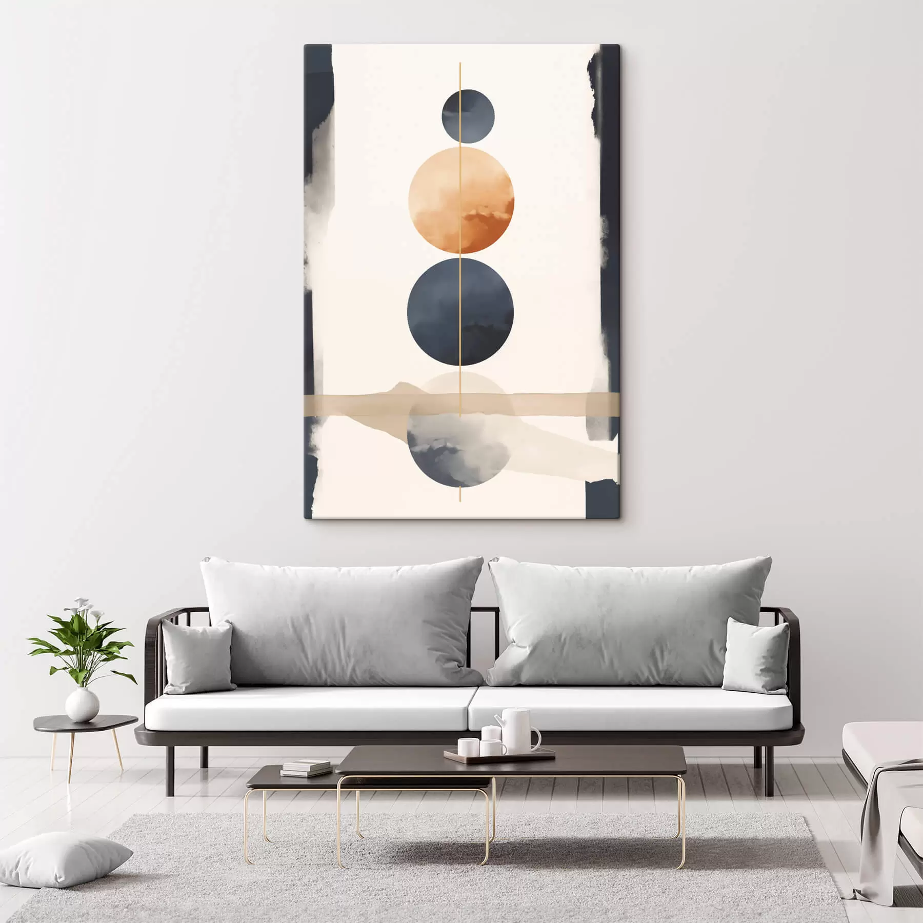 Glezna Abstrakcija ar sfērām s47101