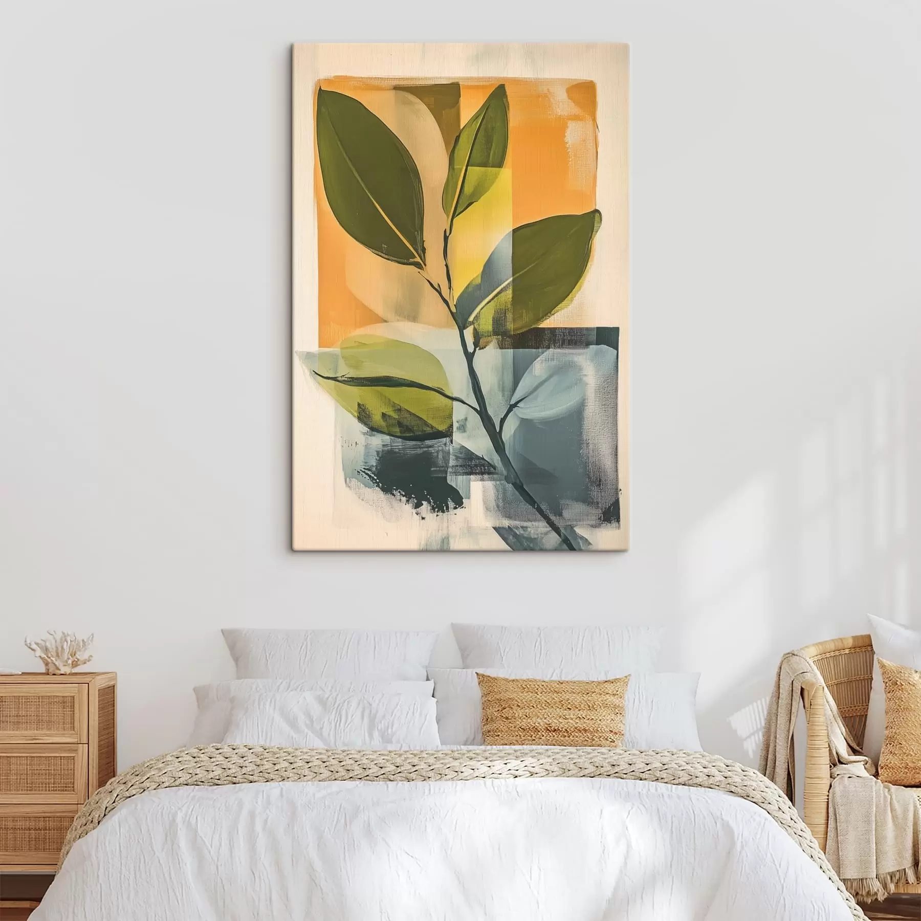 Glezna Lapu zariņš uz abstraktā fona s47250