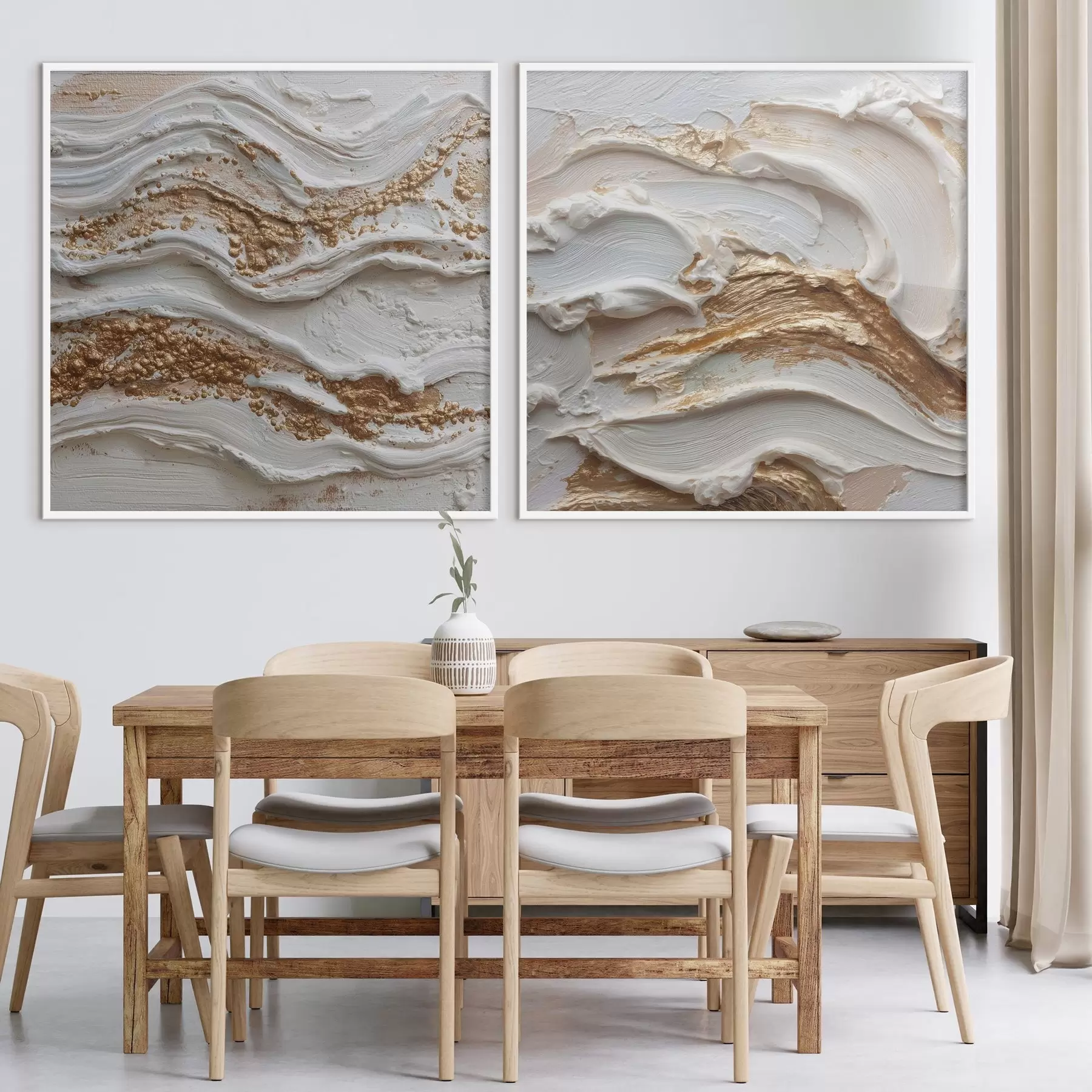 Fototapetes Volumetriskā abstrakcija ar baltiem un dzelteniem triepieniem d00742