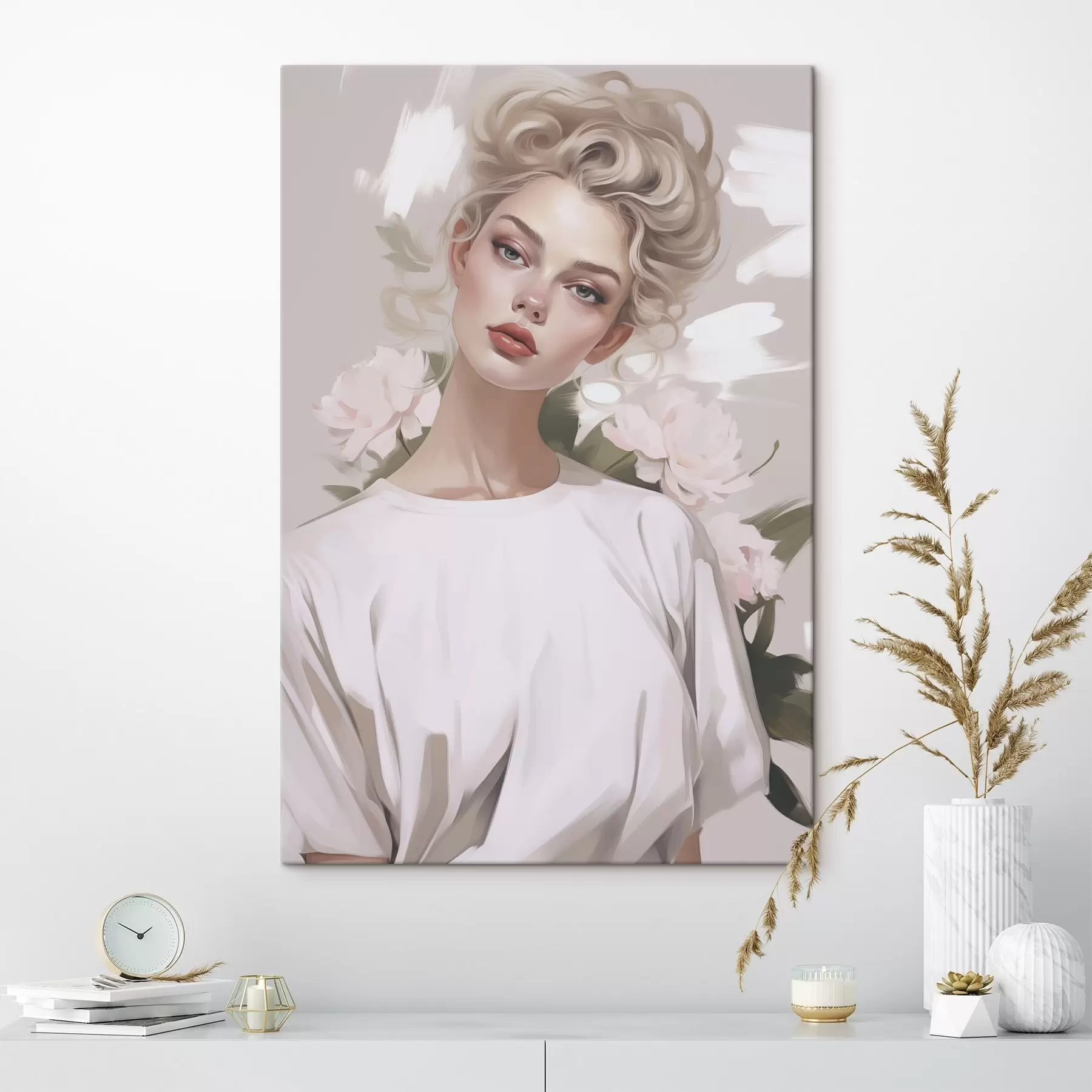 Glezna Meitenes portrets T-kreklā s47340