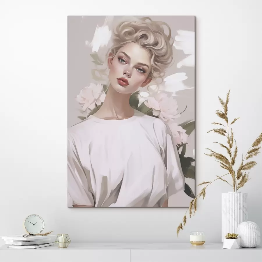 Glezna Meitenes portrets T-kreklā s47340