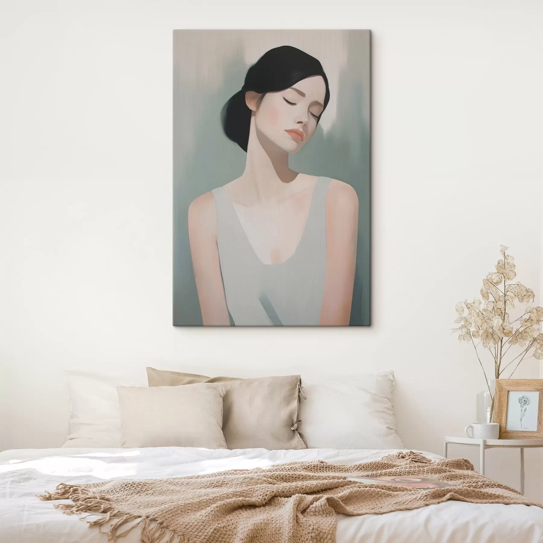 Glezna Meitene ar aizvērtām acīm s47341