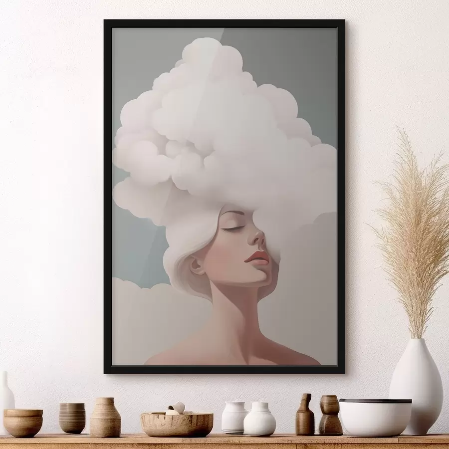 Fototapetes Meitene un mākonis f47338