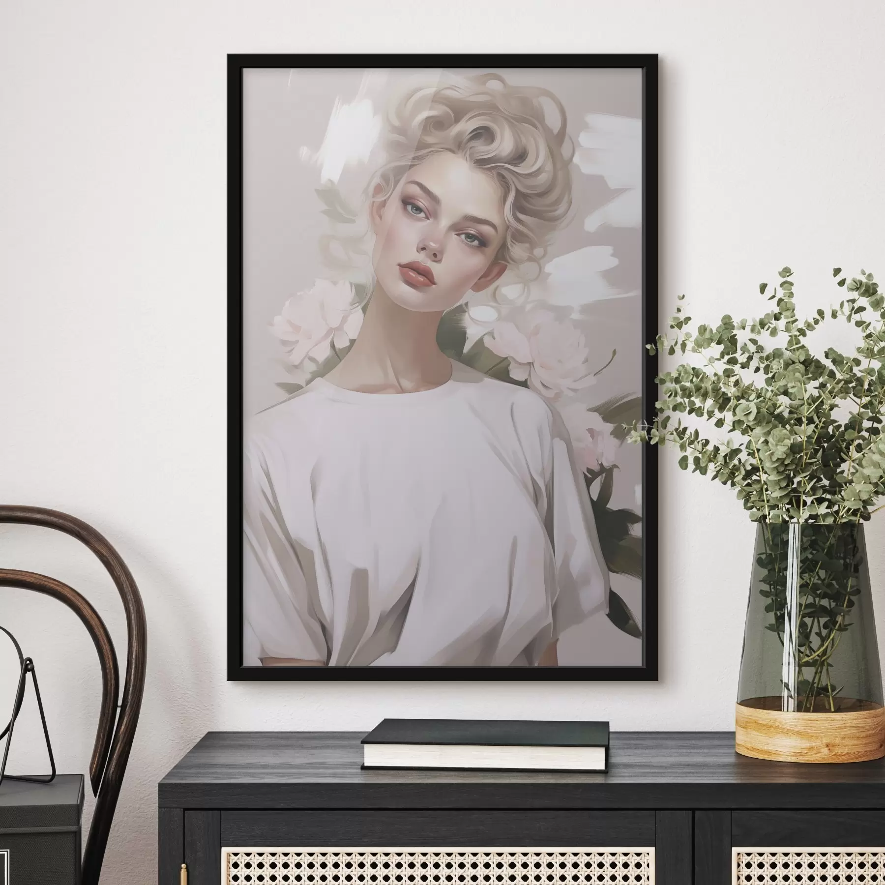 Fototapetes Meitenes portrets T-kreklā f47340