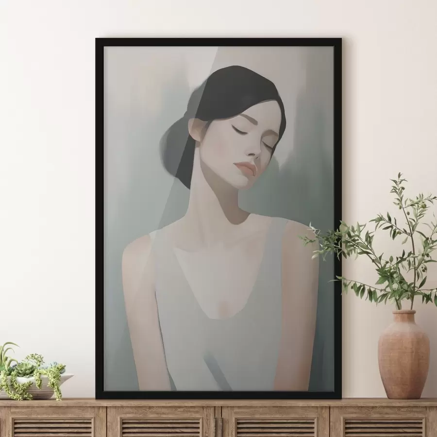 Fototapetes Meitene ar aizvērtām acīm f47341