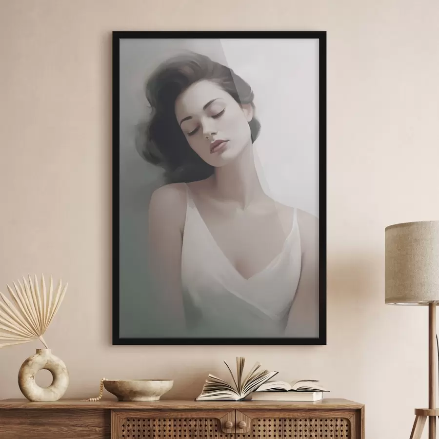 Fototapetes Meitenes portrets ar aizvērtām acīm f47342