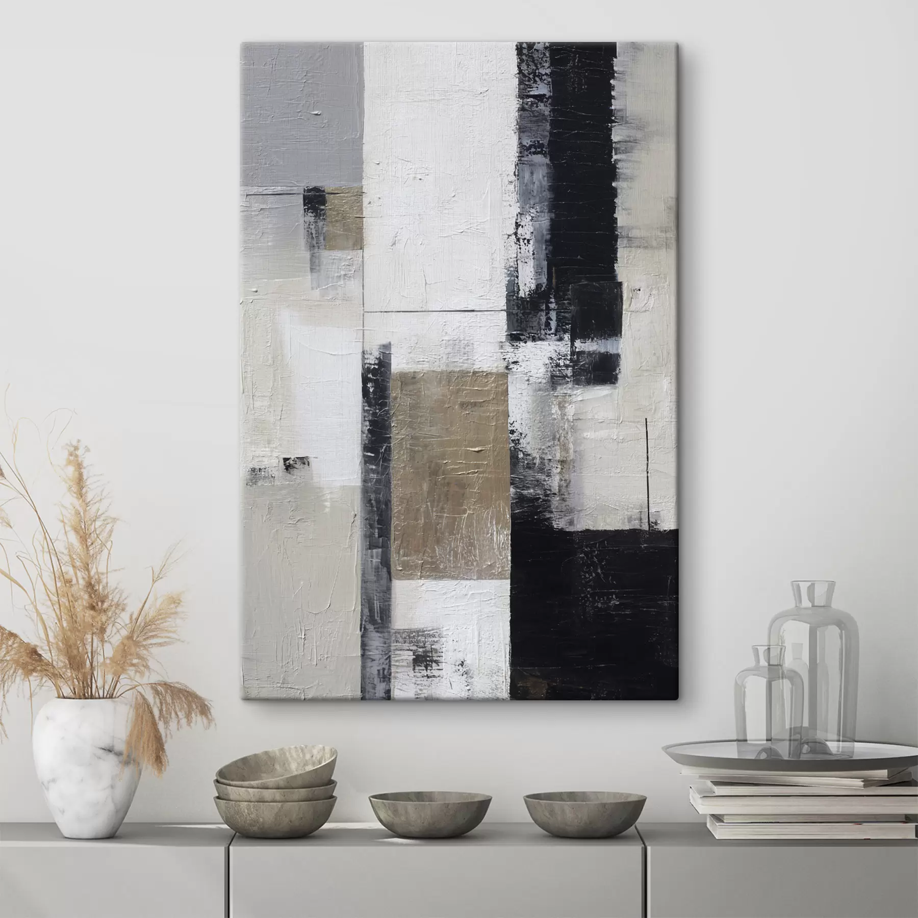 Glezna mūsdienu abstrakcija kontrastējošās krāsās s47133