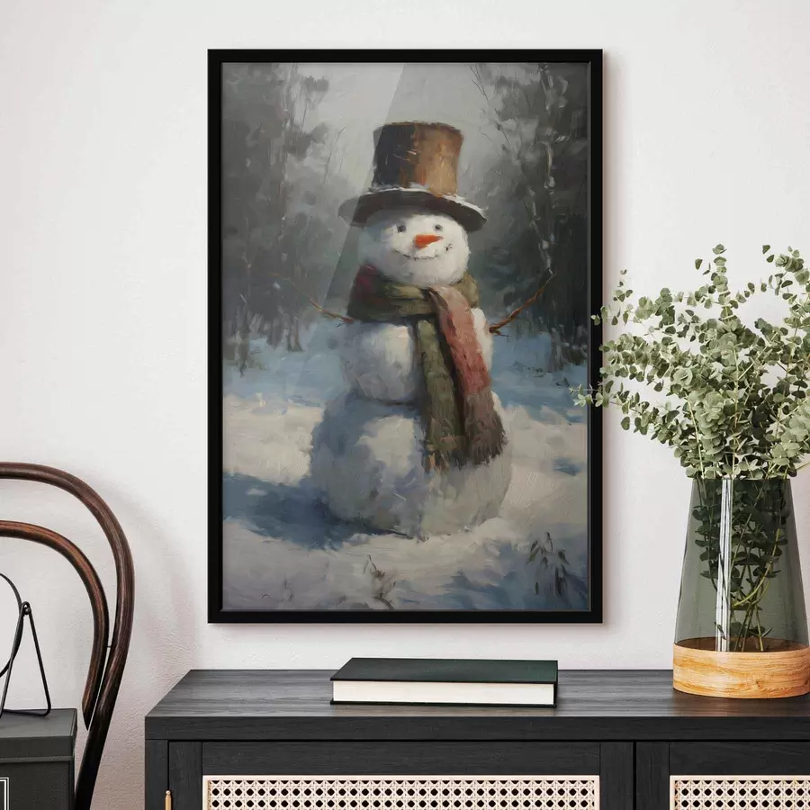 Fototapetes sniegavīrs eļļas gleznas stilā f47116