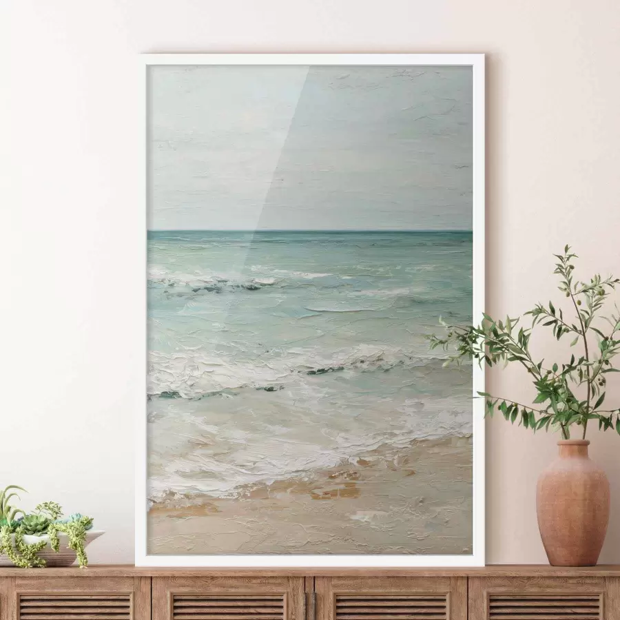 Fototapetes jūras krasts eļļas gleznas stilā f47119